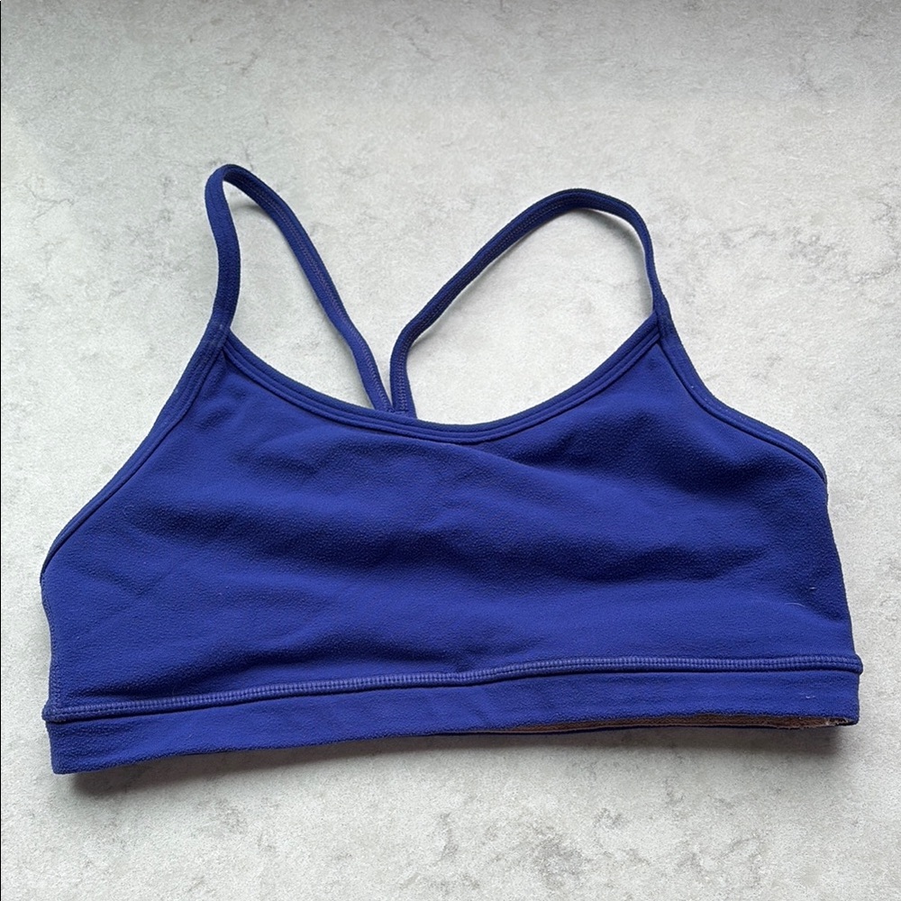 Lululemon Blue Racerback Sports Bra with Supportive Band